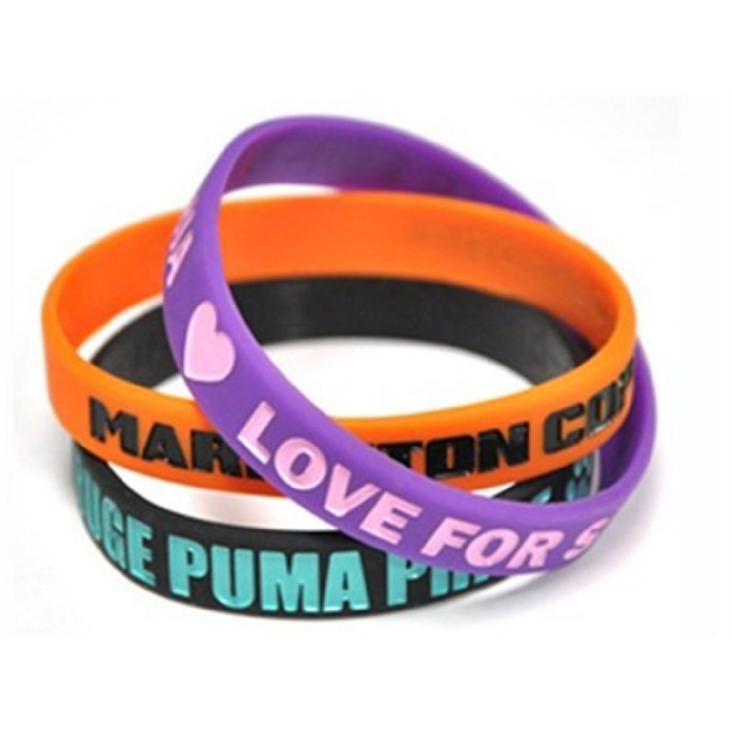 Debossed Color Filled Wristband